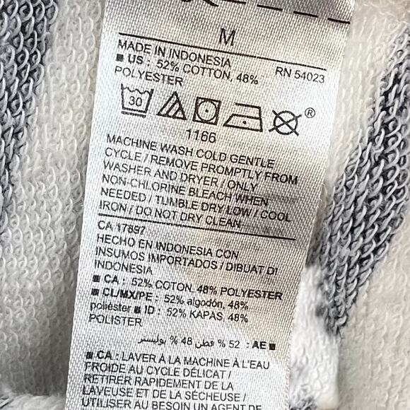 Old Navy Striped Lace-Up Sweatshirt Dress M Navy Cream Sailor Nautical Academia - Picture 6 of 7